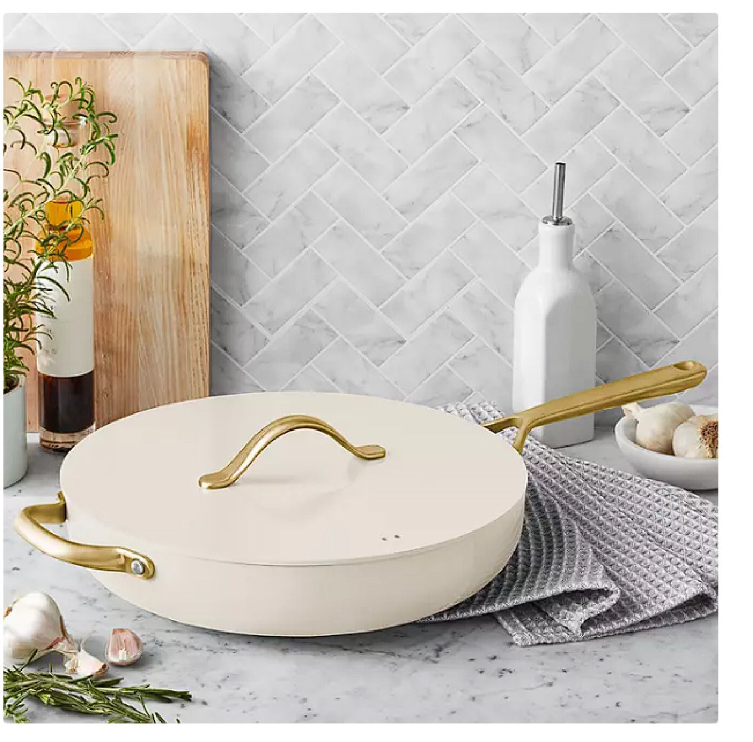 5.5-Quart Modern Ceramic Jumbo Cooker CREAM - Bellso